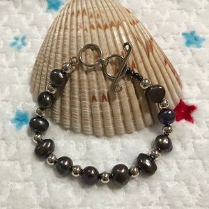SILPADA .925 Peacock Pearl Toggle Bracelet B1182